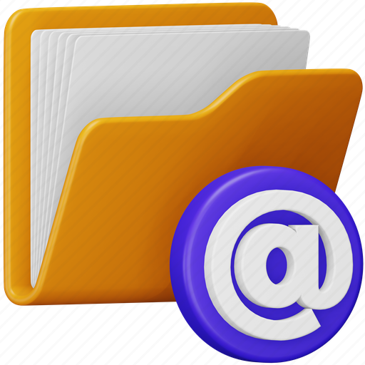 Email, folder, file, document, data, post, letter 3D illustration - Download on Iconfinder
