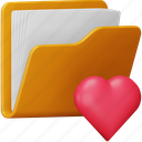 heart, folder, file, document, data, favorite, love 