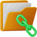 link, folder, file, document, data, connect, sharing 