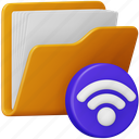 wifi, folder, file, document, data, signals, internet 