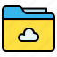 archive, cloud, file, folder 