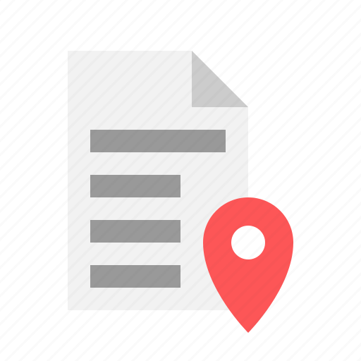 Document, location, pin, gps, file icon - Download on Iconfinder