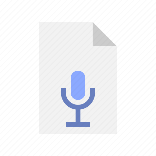 Document, microphone, audio, file icon - Download on Iconfinder