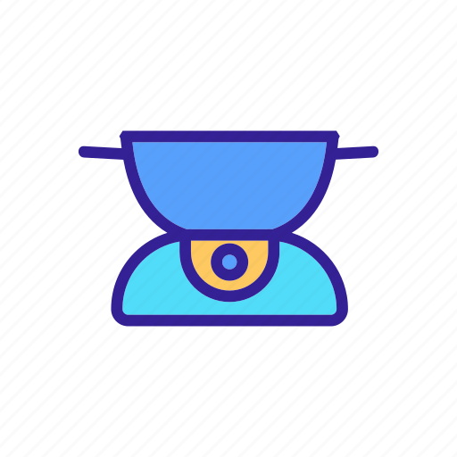 Bowl, burner, cast, equipment, fondue, iron, pot icon - Download on Iconfinder
