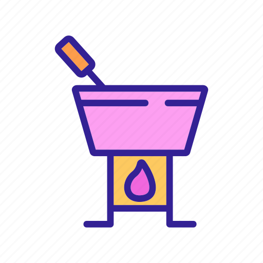 Candle, cooking, device, equipment, fondue, pot, skewers icon - Download on Iconfinder
