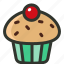 muffin, cupcake, dessert, snack 