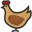hen, chicken, farm, meat, poultry 