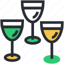 alcohol, beverage, drink, glasses, wine glasses
