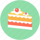 bakery food, cake piece, dessert, pudding cake, sweet food 