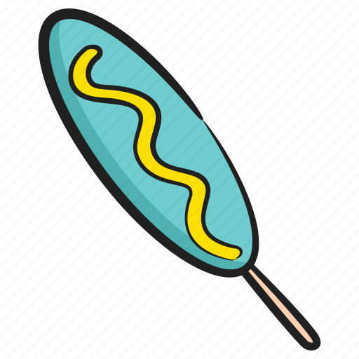 Bbq hotdog, corn dog, fast food, frankfurter, junk food icon - Download on Iconfinder