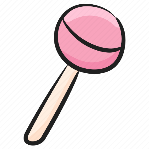Candy stick, kids cuisine, lollipop, rattle pop, sweet icon - Download on Iconfinder