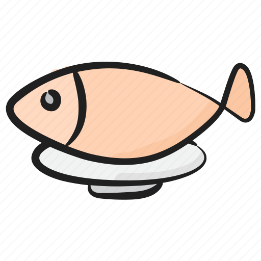 Download Cooked fish, fish meal, fried fish, grilled fish, seafood icon
