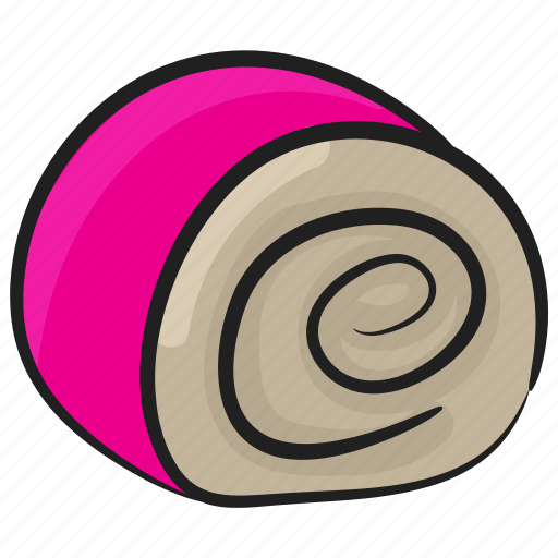 Cream roll, dessert, jelly roll, sponge cake, swiss roll icon - Download on Iconfinder