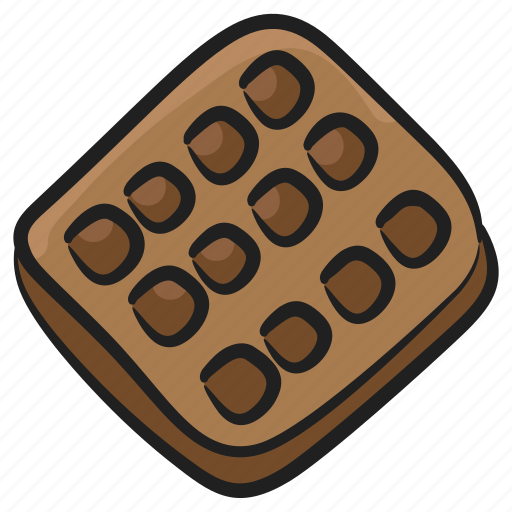 Bakery food, biscuit, cookie, snack, waffle icon - Download on Iconfinder