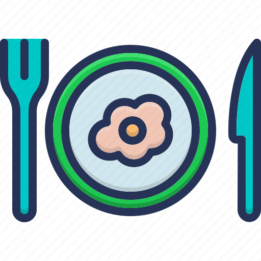 Dish, fork, knife, lunch, plate icon - Download on Iconfinder