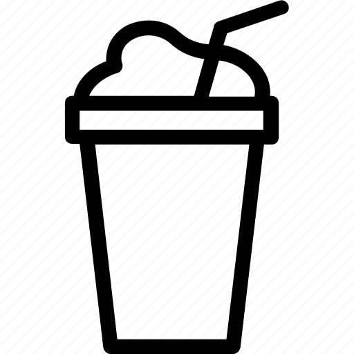 Cold coffee, disposable, juice cup, smoothie, straw icon - Download on Iconfinder