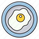 egg, food, fried, omelette, yolk