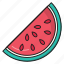 eat, food, fruit, slice, watermelon 