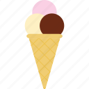cone, cream, food, ice