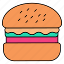 burger, fast food, junk food, edible, cheeseburger