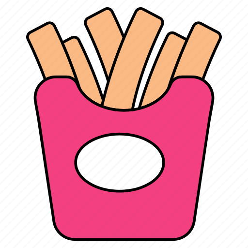 Fries packet, fries pack, fast food, junk food, potato fries icon - Download on Iconfinder