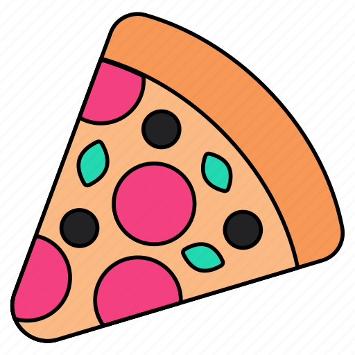 Pizza slice, cuisine, fast food, junk food, edible icon - Download on Iconfinder