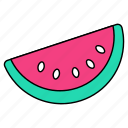 watermelon, watermelon slice, fruit, edible, nutritious diet