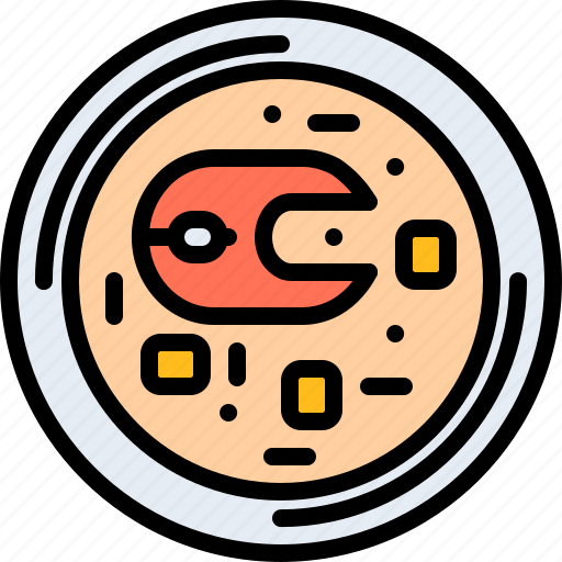 Fish, salmon, soup, plate, food, restaurant, cooking icon - Download on Iconfinder