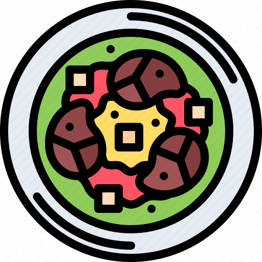 Salad, meat, plate, food, restaurant, cooking icon - Download on Iconfinder
