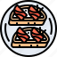 bruschetta, salmon, fish, sandwich, plate, food, restaurant, cooking 