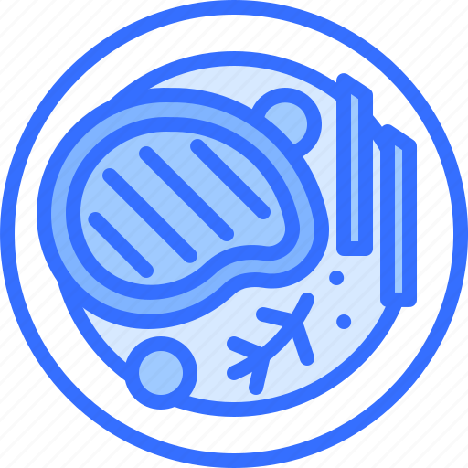 Steak, meat, plate, food, restaurant, cooking icon - Download on Iconfinder