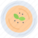 cream, soup, plate, food, restaurant, cooking