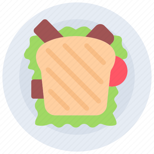 Sandwich, plate, food, restaurant, cooking icon - Download on Iconfinder