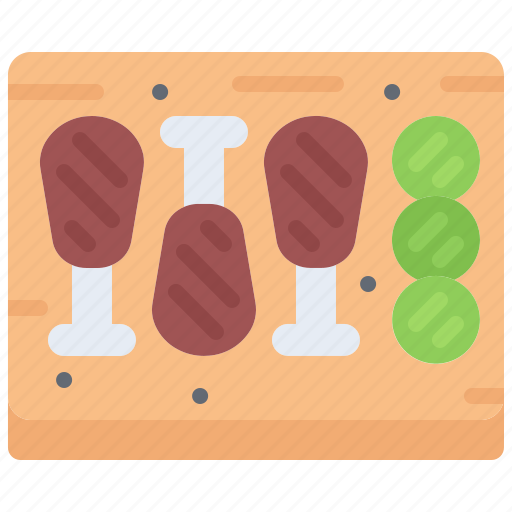Chicken, leg, vegetables, food, restaurant, cooking icon - Download on Iconfinder