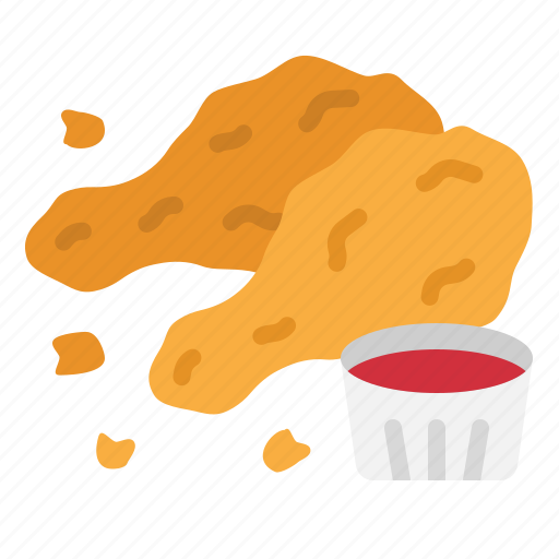 Fried, chicken, food, drumstick, snack icon - Download on Iconfinder