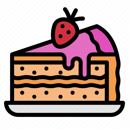 Cake, dessert, sweet, food, strawberry icon - Download on Iconfinder