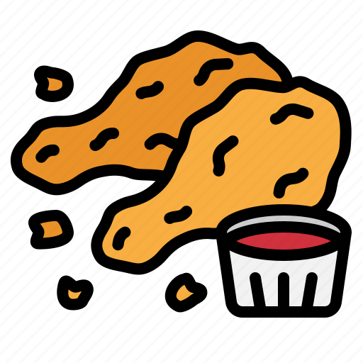 Fried, chicken, food, drumstick, snack icon - Download on Iconfinder