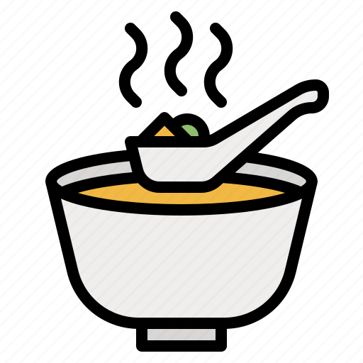 Soup, bowl, spoon, food, kitchen icon - Download on Iconfinder