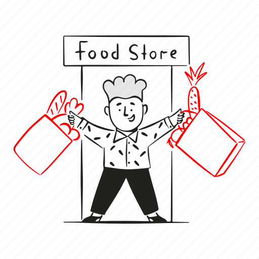 Bought, groceries, store, market, shop, buy, commerce illustration - Download on Iconfinder