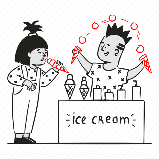 Buys, delicious, cream, ice, dessert, sweet, cone illustration - Download on Iconfinder