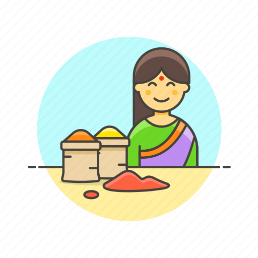 Food, merchant, spice, cooking, restaurant, woman, flavor icon - Download on Iconfinder