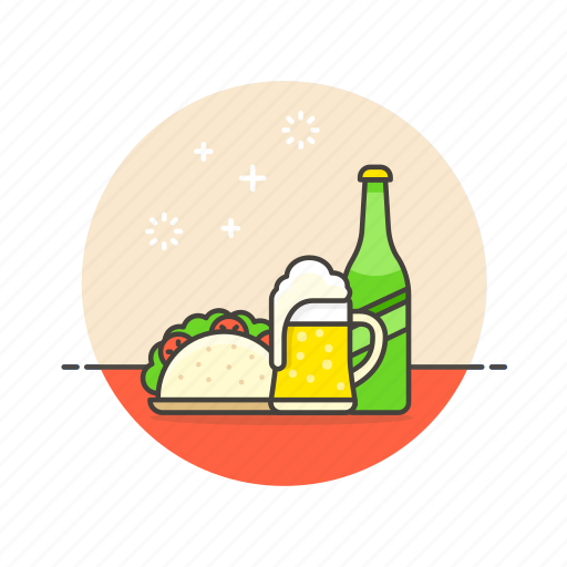 Beer, food, taco, with, mexican, snack, snacks icon - Download on Iconfinder