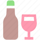 alcohol, bottle, bottle and glass, drinking, glass, wine
