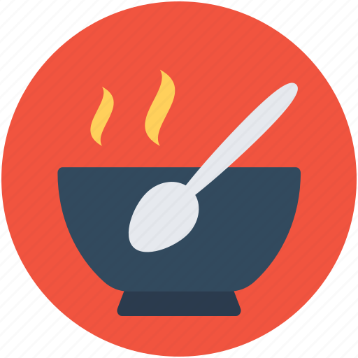 Hot soup, meal, soup, soup bowl, spoon icon - Download on Iconfinder