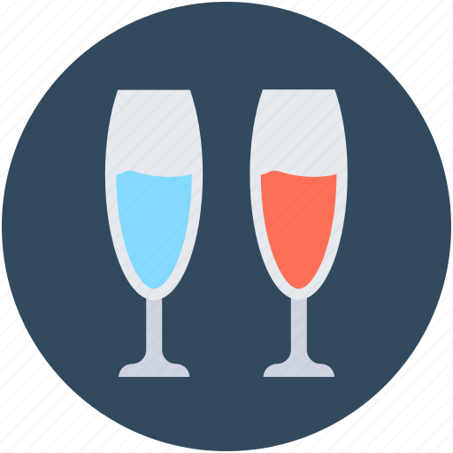 Champagne coupe, champagne flute, champagne glasses, drink glasses, wine glasses icon - Download on Iconfinder