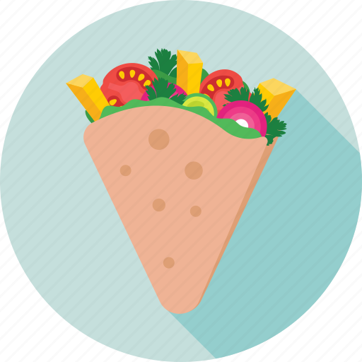 Fast food, food, roll, shawarma, tacos, tortilla icon - Download on Iconfinder