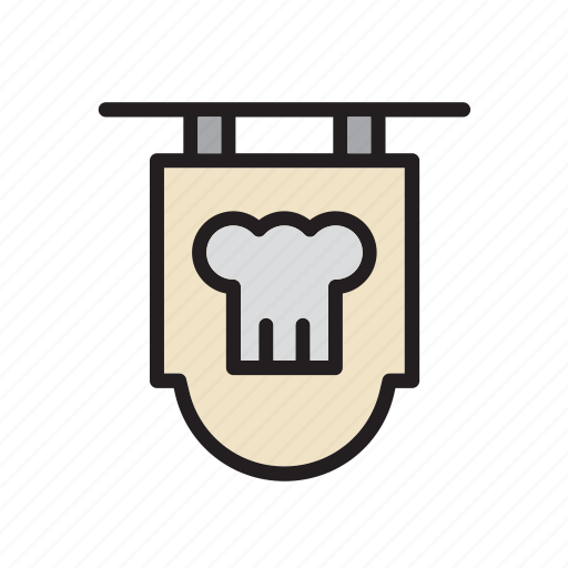 Food, chef, cook, hat, poster, restaurant, sign icon - Download on Iconfinder