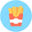 french fries, french fries box, fries box, frites, potato fries 