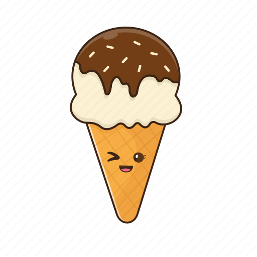 Food, baverage, sweet, ice ceram, cone, dessert, chocolate icon - Download on Iconfinder