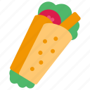burrito, food, meal, snack, tortilla, dessert, restaurant